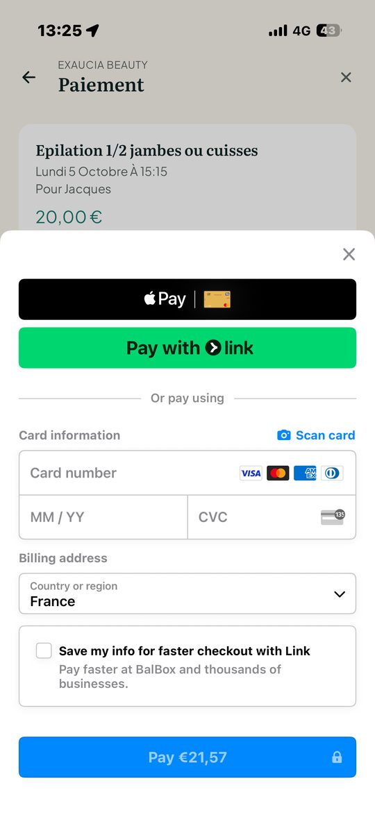 Paiement sécurisé